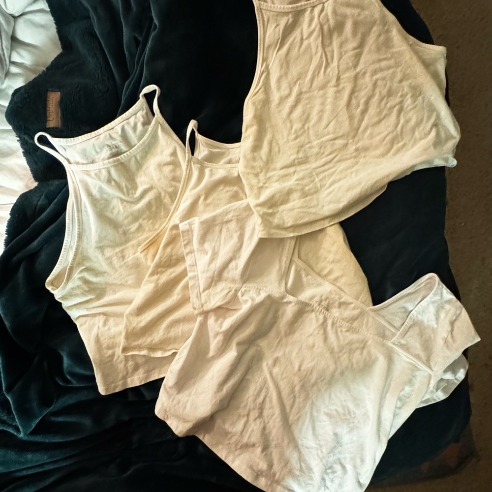 Torrid Women's Cream Tank Top and Tee Bundle of 4